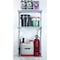 Triton Products Wall Mount Shelving Unit W/ 3 Steel Wire Shelves & Mounting Hardware, White, 33" W x 63" H 1799-WHT - alternate 3